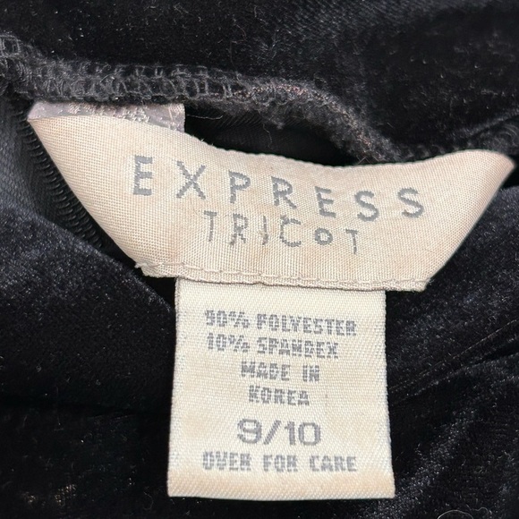 Express Vintage 90s Y2K Tricot Velvet Effect Maxi Dress Black Whimsigoth 9/10 - Picture 8 of 8
